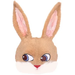 Halloween Plush Bunny Animal Mask Rabbit Mascot Head Christmas Easter Party Cosplay Dressing Up Half Face Masks For Kids Adults