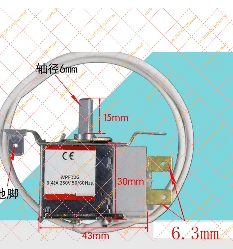 WPF32G 2Pin 70cm Refrigerator Thermostat Metal Temperature Controller Switch Household Appliance Parts Accessories