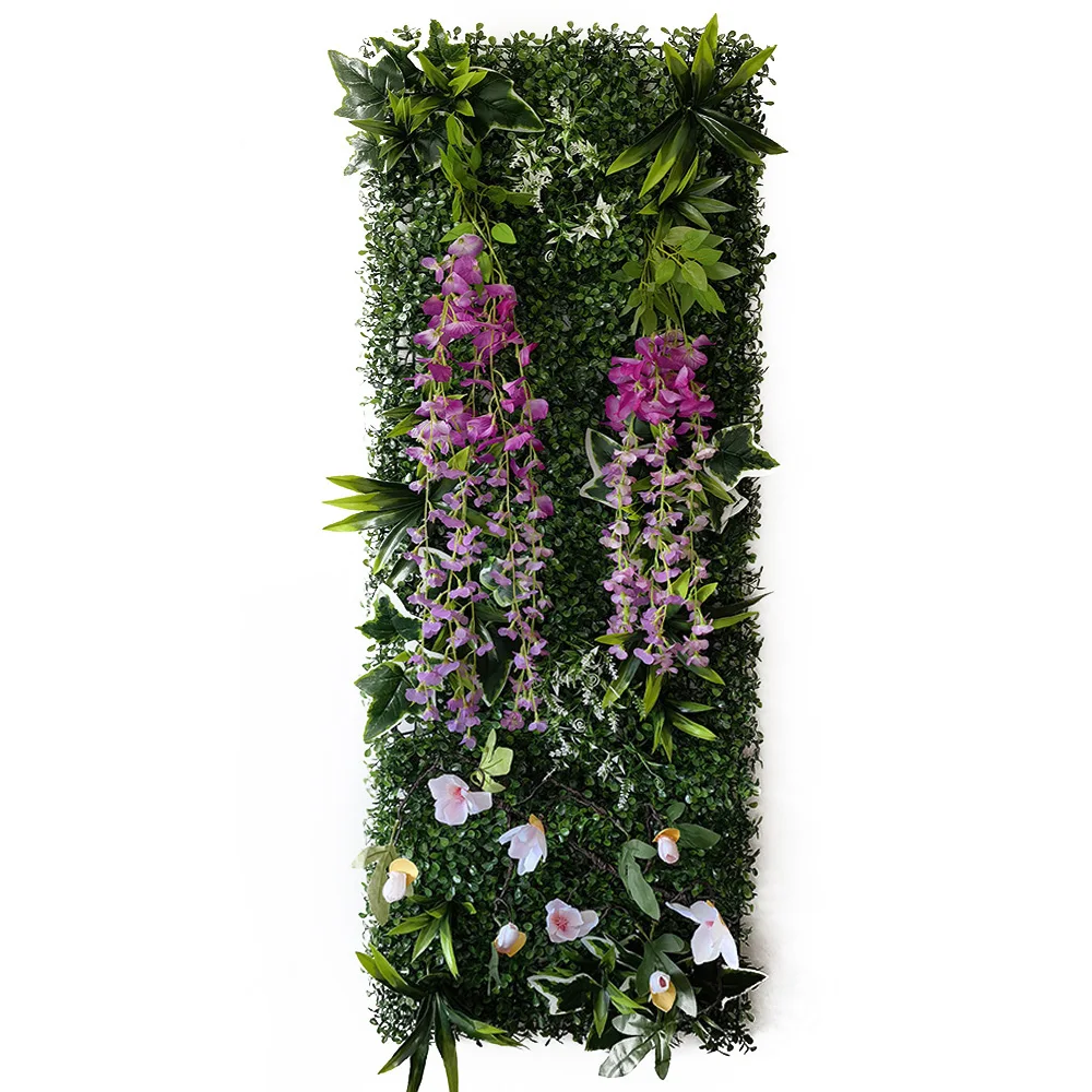 

Artificial Plant Wall Plastic Lawn Fake Flower Plant Wedding Decoration Wall Subtropical Plant Grass Engagement Party Decoration