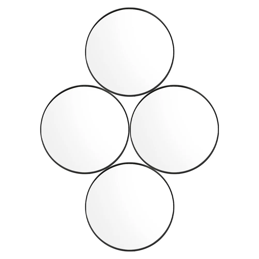 4 Stück 5x Vergrößerungs-Saugnäpfe-Spiegel, tragbarer Spiegel für Frauen, Valentinstagsgeschenk, exquisites Design