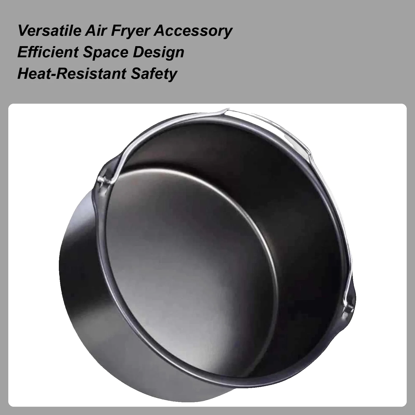 

Air Fryer Baking Pan Nonstick Air Fryer Cake Mold Food-Grade Kitchen Cooking Gadget For Pizza Bread Pastries Egg Tarts Foods