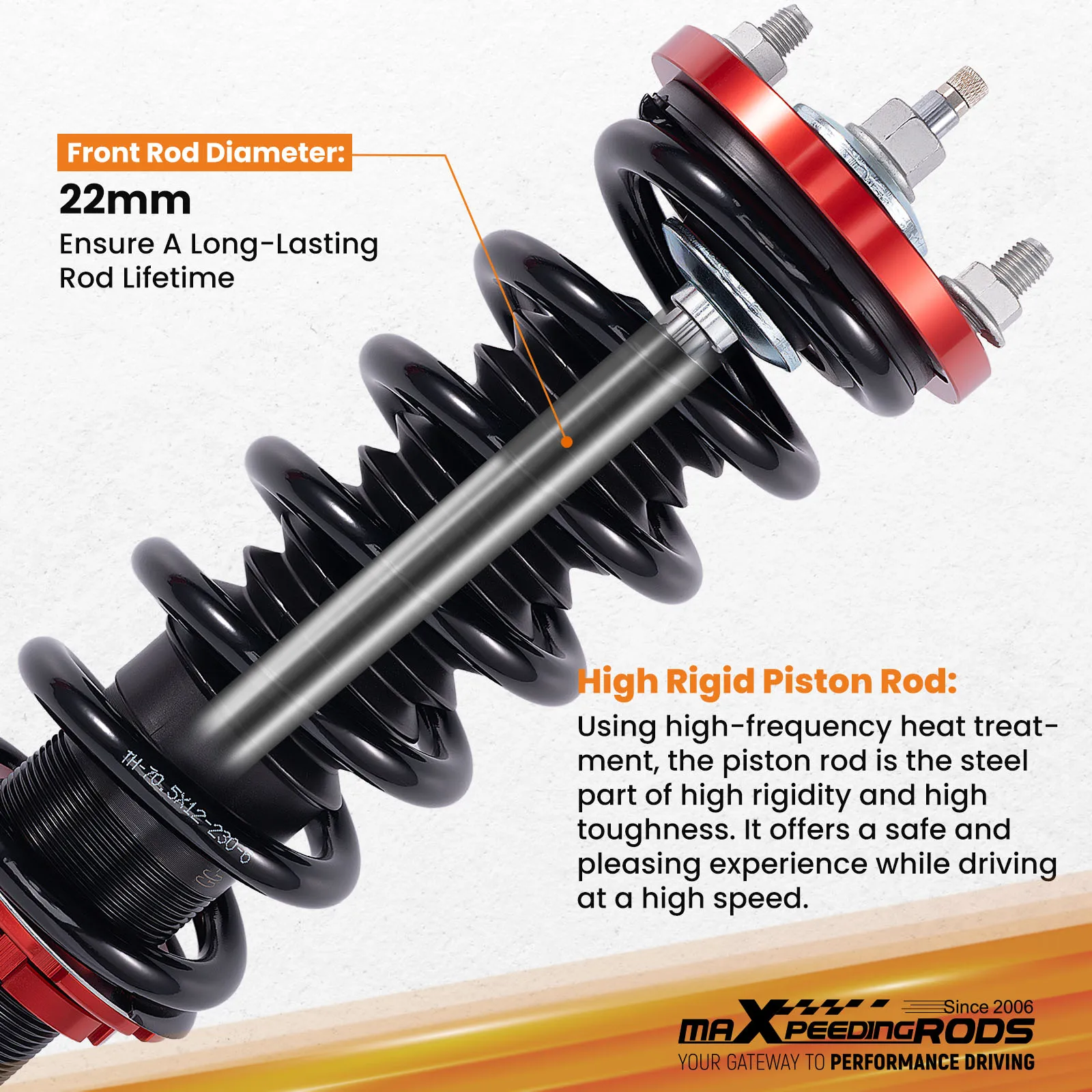 

Maxpeedingrods Coilovers Lowering Kit Suspension Combo for Honda Accord 03-07