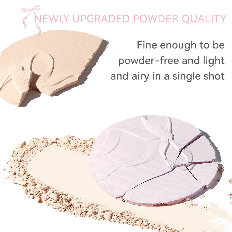 بودرة ضبط للتحكم في الزيت، بودرة ترطيب مرطبة ناعمة تدوم طويلاً، تقليل المسام، مقاومة للماء والعرق #4