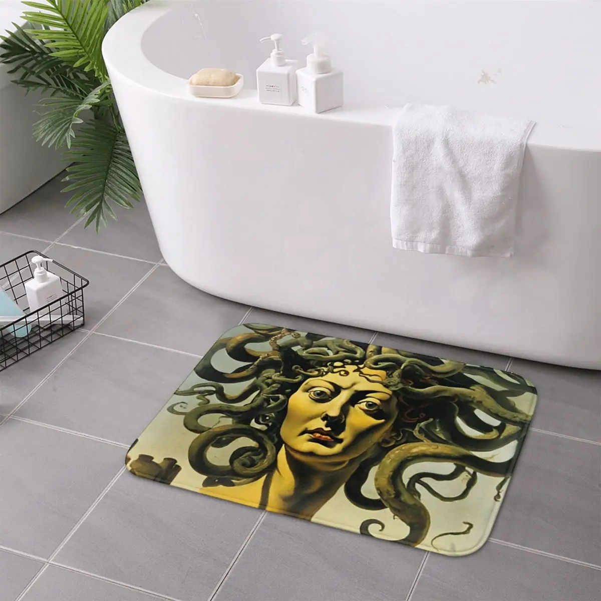 Medusa By Salvador Dali Pop Street Art Anti-slip Doormat Floor Mat Carpet Rug for Kitchen Entrance Home Living room Footpad Mats