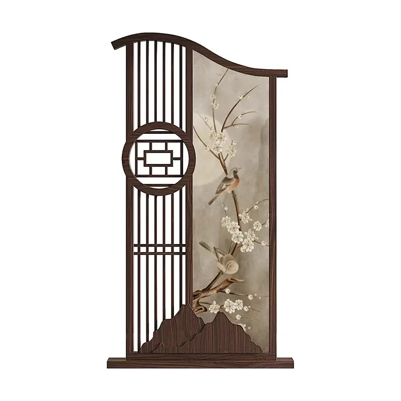 

Screen partition, living room, solid wood creativity, mountain bird Chinese style, bedroom occlusion