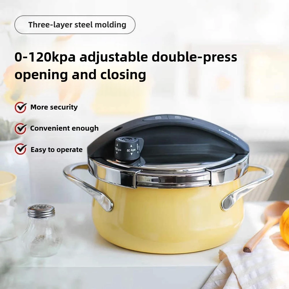 

Mini Stainless Steel Pressure Cooker Safe Explosion Proof for Home 1 Person Induction Gas Stove Pressure Canner Autoclave 압력밥솥