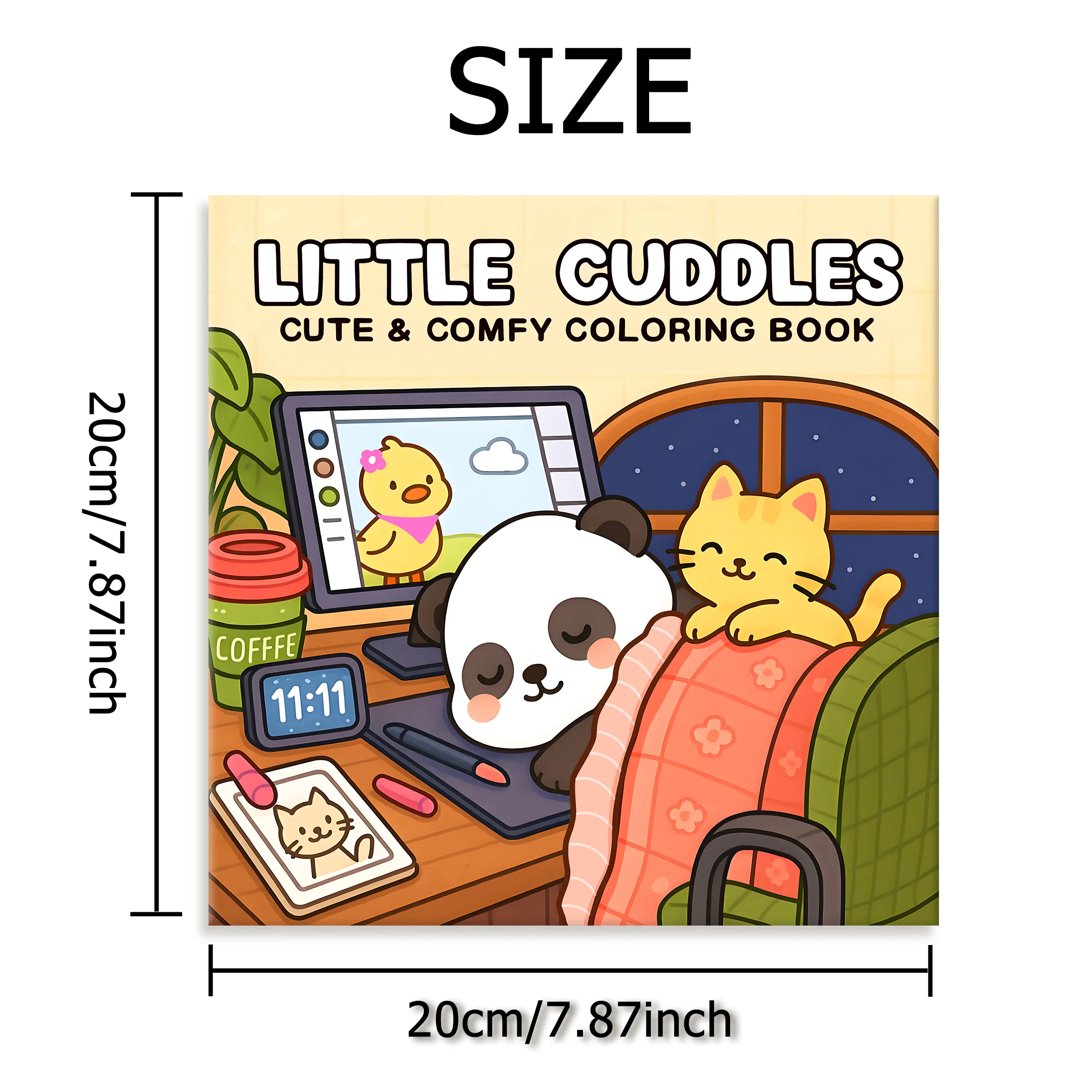 LITTLE CUDDLES Bold-easy Patterns Coloring Book for Adults Cute Drawing Book Perfect Gift for Party and Birthday
