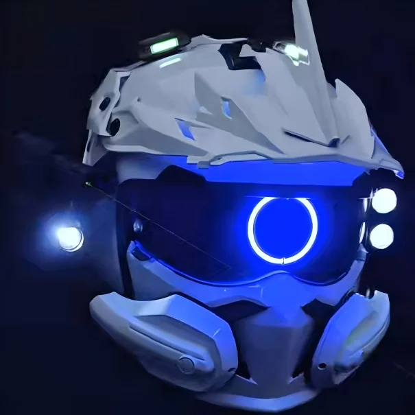 New Classic Intelligent Motorcycle Wearable Helmet ECE Certification Equipped with Laser Light Assembly and Wireless Headphones