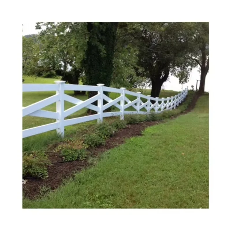 Customization High Quality PVC 4 Rails Horse Fence for Farm and Backyard Easy Assembly