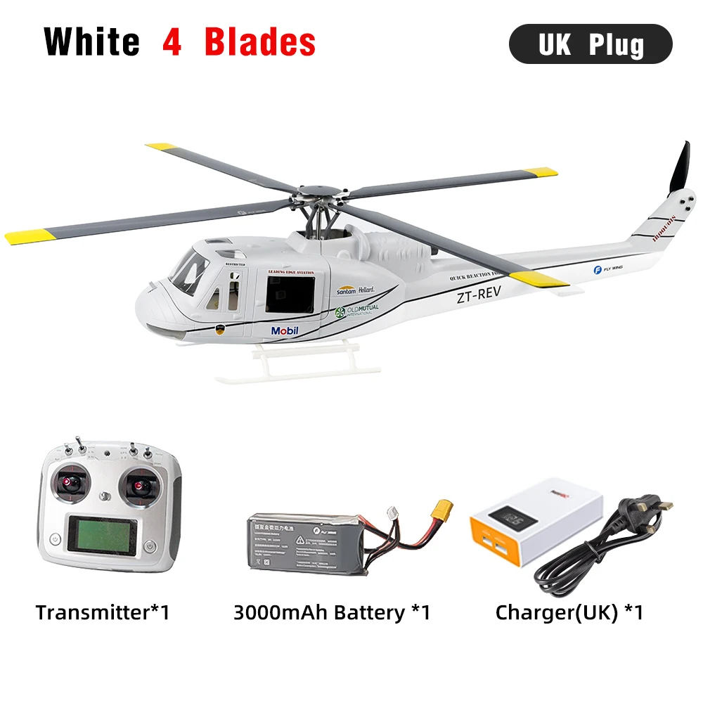 FlyWing UH1 V4 RC Helicopters RTF 16V Brushless Motor 10CH GPS Altitude Hold Fixed Point Helicopter