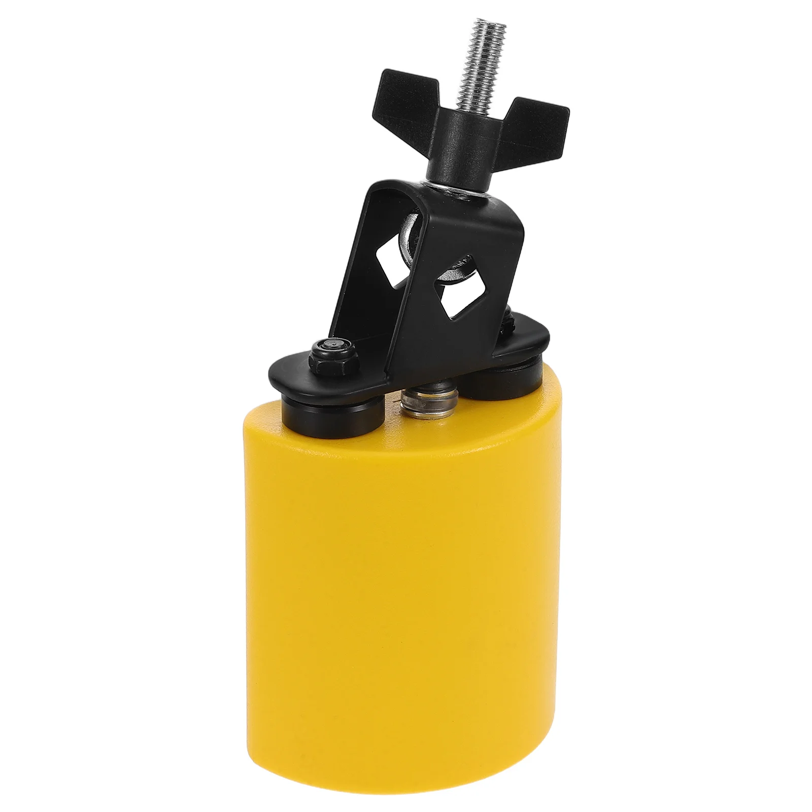 

Orff Percussion Cowbell: Metal Jam Block Bright Yellow Handheld Instrument For Band Practice Festival Performance Kids