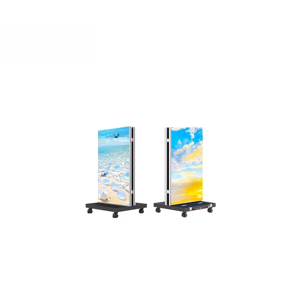 CANBEST Ultra-slim CJ NEXT V2 P1.5 P1.8 P2.5 Foldable LED Poster Display Screen Banner Space-Saving 83inch Indoor Digital Totem