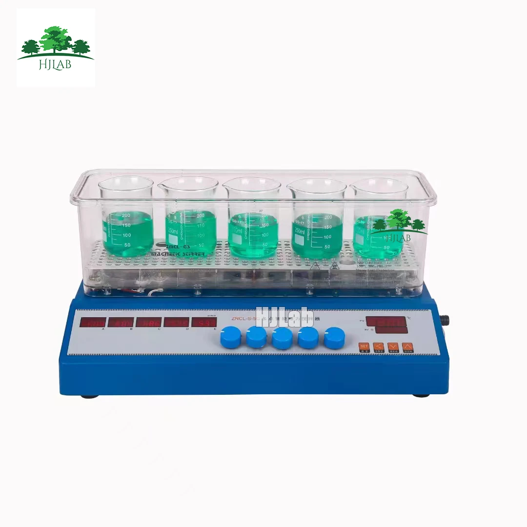 HJLab 10 points digital magnetic stirrer with hot plate