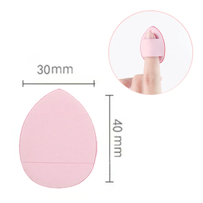 7Pcs 미니 핑거 팁 퍼프 컨실러 파운데이션 페이셜 메이크업 퍼프 루스 파우더 에어 크림 트라이앵글 메이크업 퍼프 뷰티 도구
