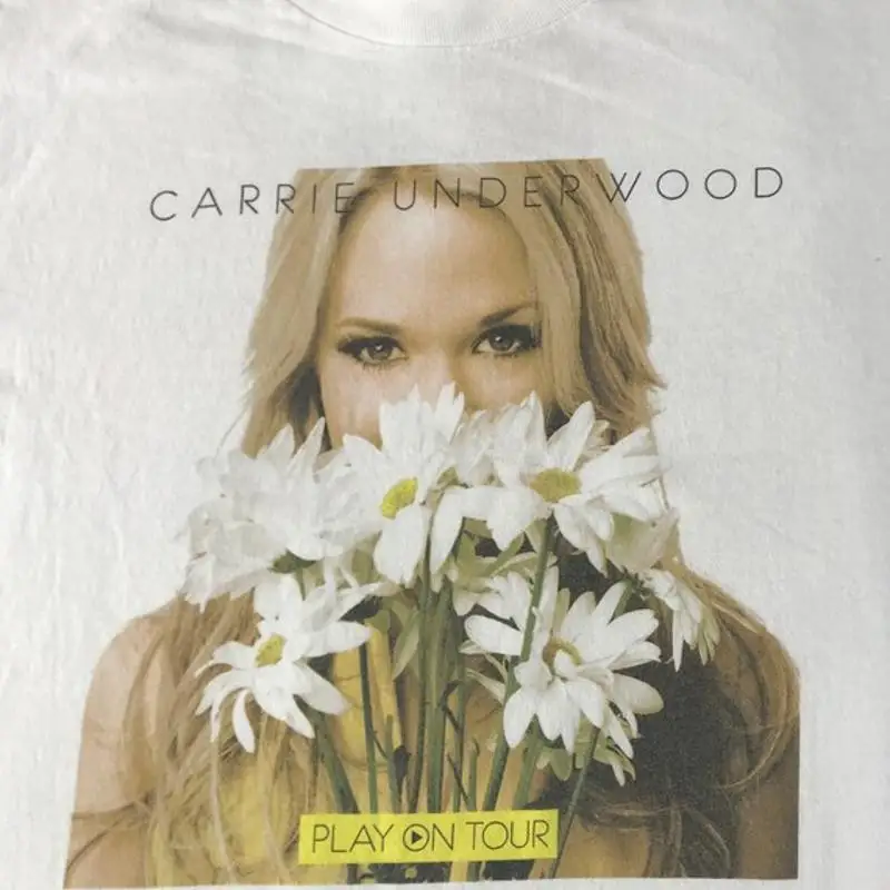 Carrie Underwood Play On Us Tour 2010 T Shirt White S 5Xl 1V0276