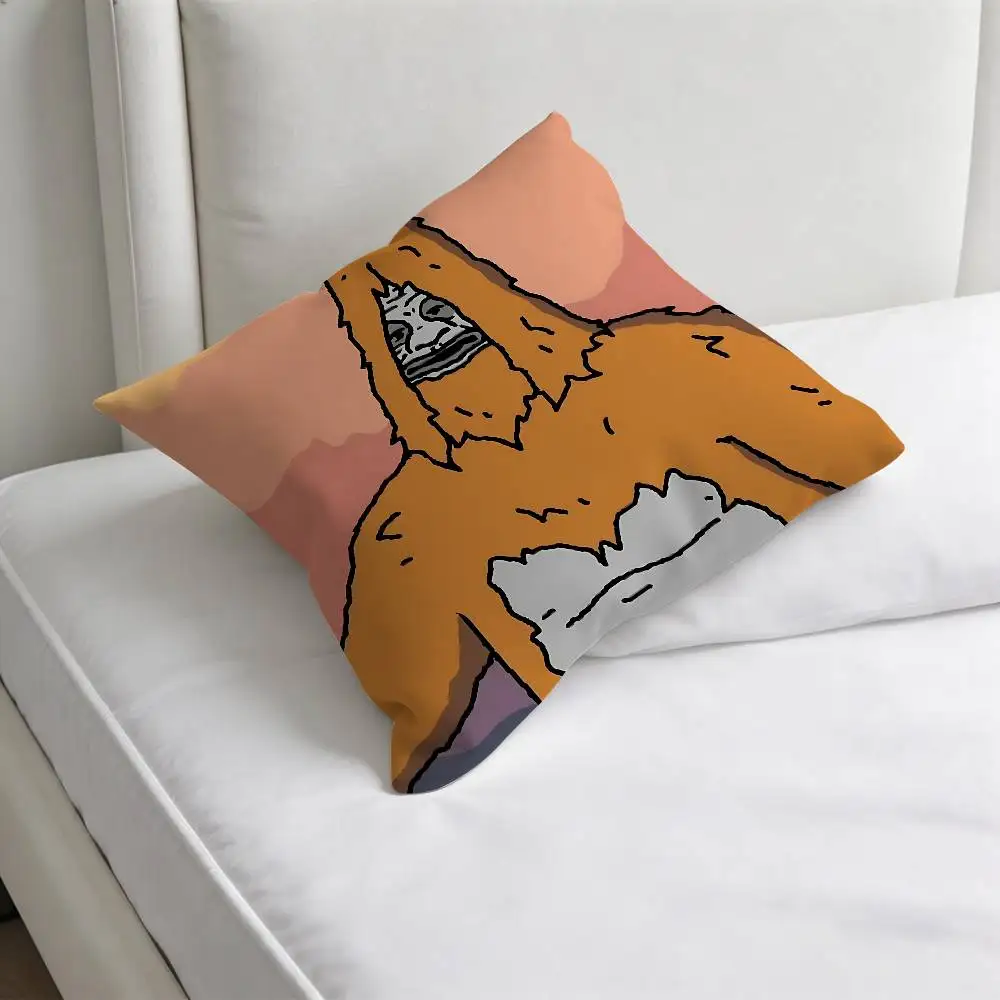 S-Sassy The S-Sasquatch Decorative Square Pillow Cover Modern Cushion Case for Living Room Bedroom