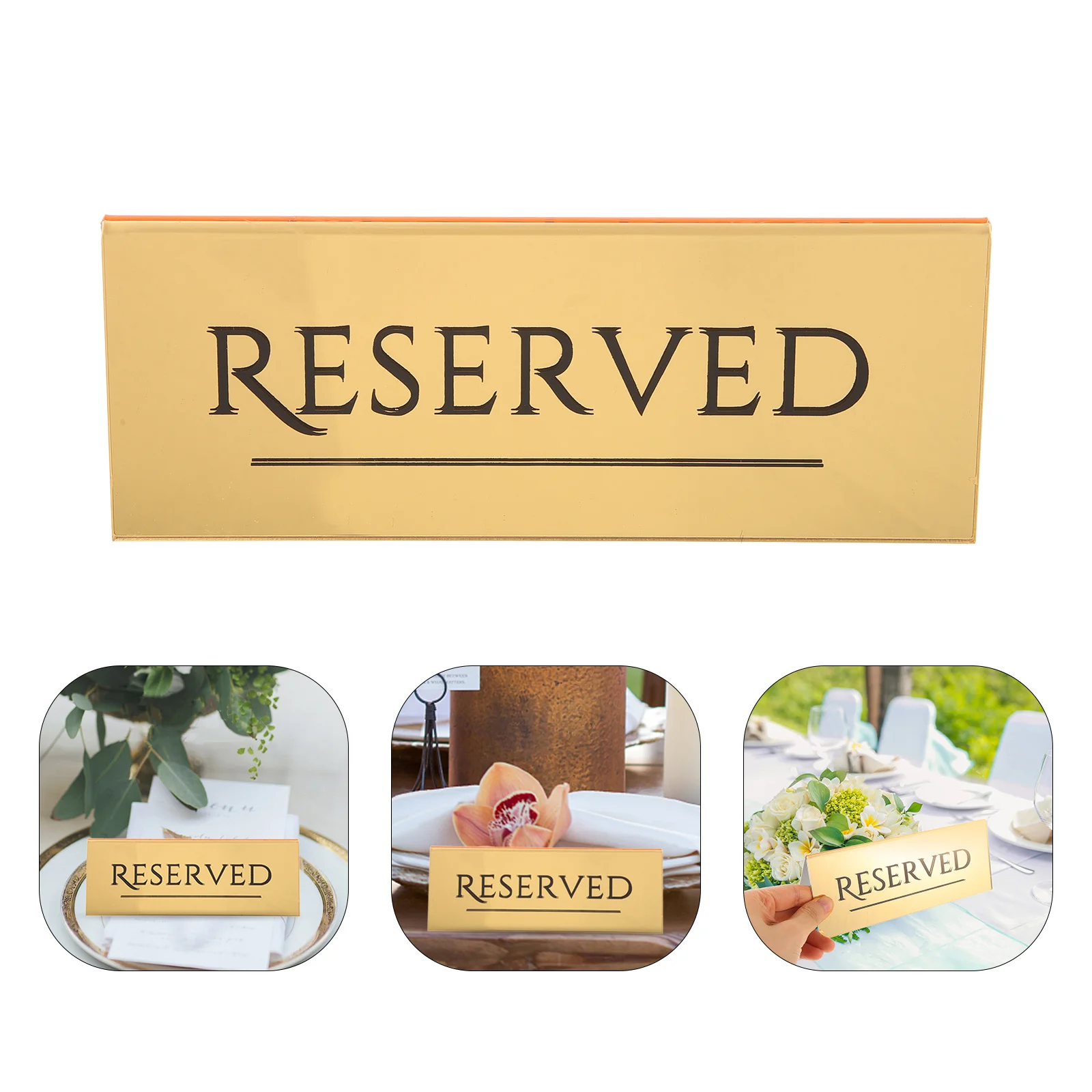 

2Pcs Reserved Seats Sign Acrylic Reserved Table Cards for Wedding Party Restaurant Banquet Table Signs Sign for Wedding