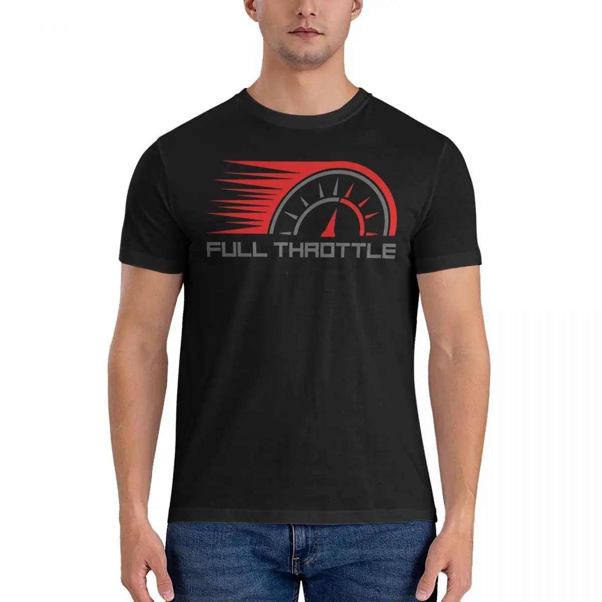 Tremendous T-Shirt Men Full Throttle Vintage 100% Cotton Tees O Neck Short Sleeve T Shirt Adult Tops