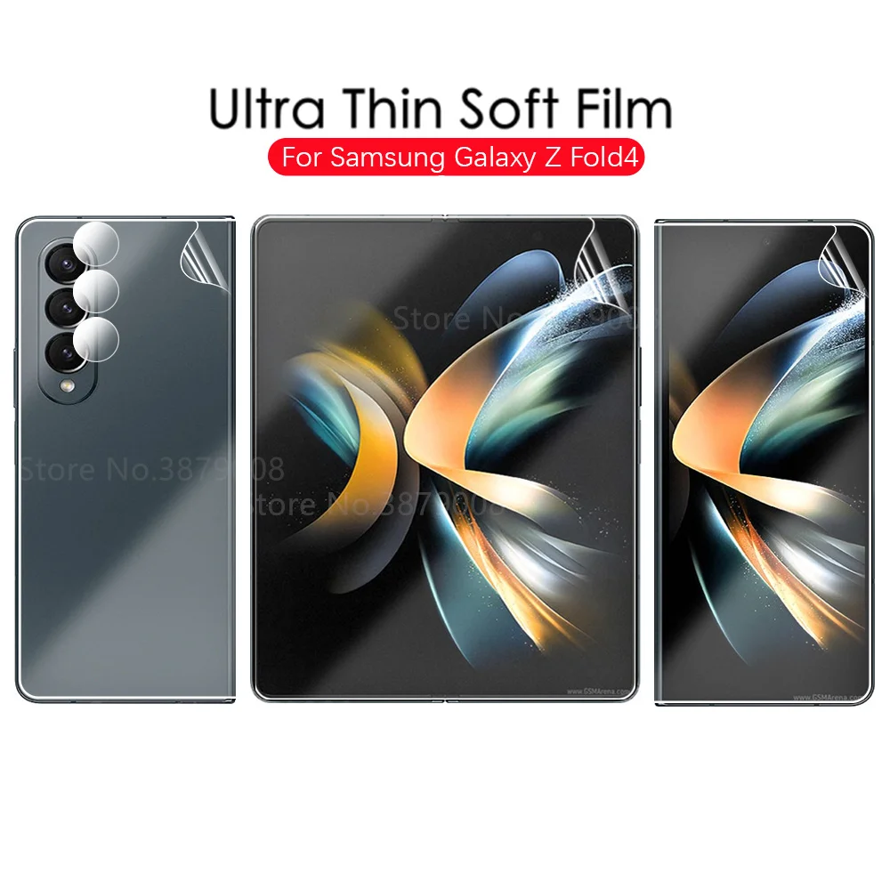 أضعاف 4 كاميرا أمامية عودة الزجاج هيدروجيل فيلم لسامسونج غالاكسي Z أضعاف 4 ZFold4 Fold4 ZFold مجلد 4 حامي الشاشة لينة الأفلام