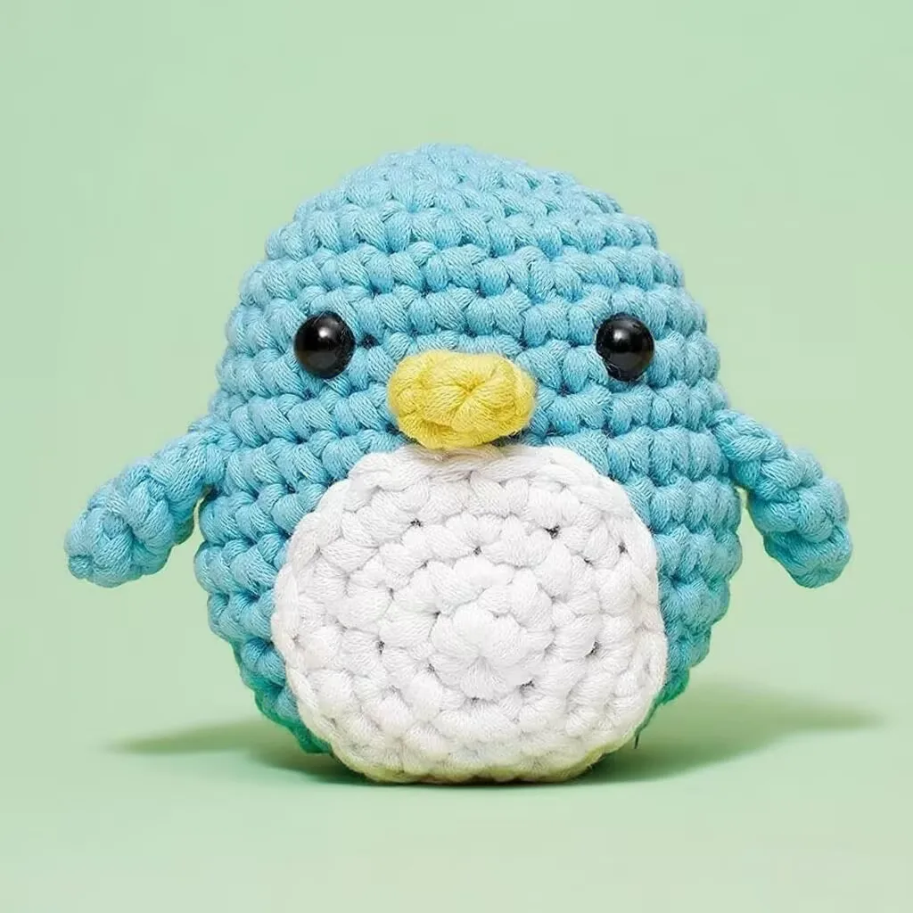 

Beginner Friendly DIY Crochet Kit Animal Doll Set for Knitting Penguin Popular Kids Gift Amigurumi Crochet Animals Crochet Kit