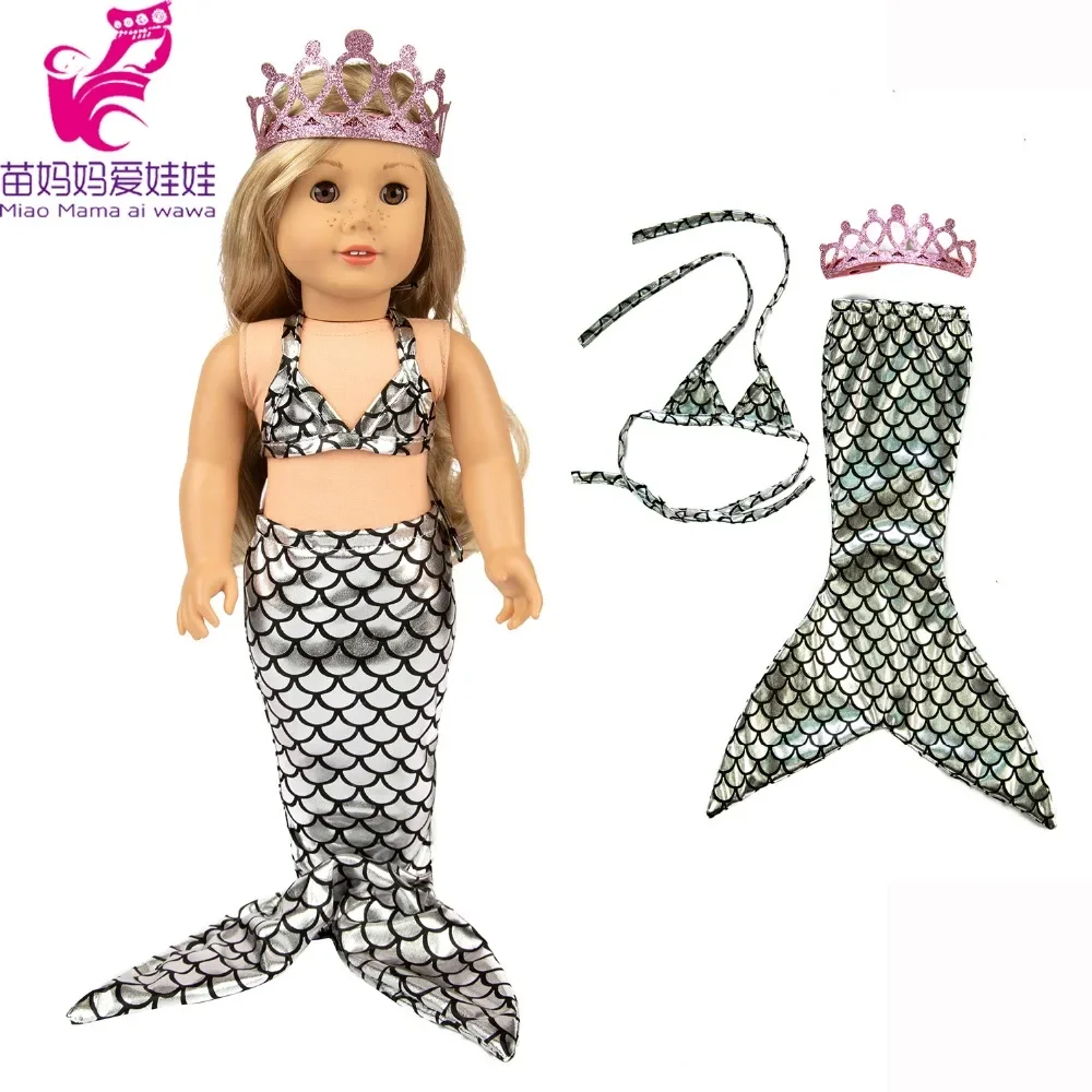 18 Inch Doll Clothes Mermaid Crown Dress 18