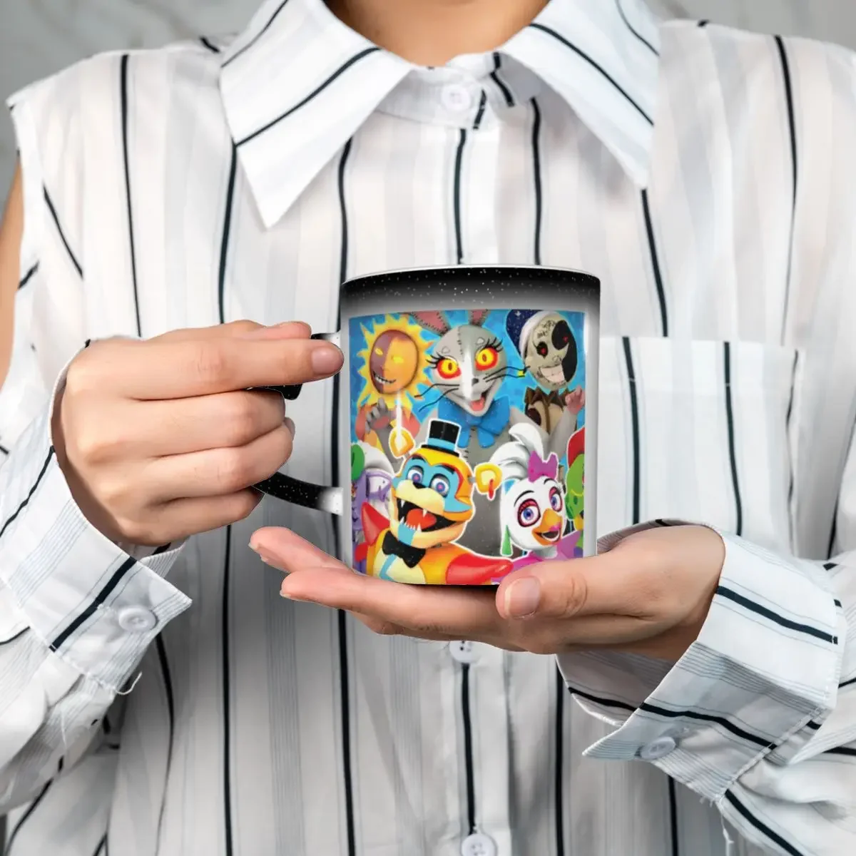 Taza de Cerámica Divertida de Five Nights at Freddy's, Taza de Café Glamrock Freddy, Tazas de Té, Taza para Leche, Regalos para Hombre y Mujer