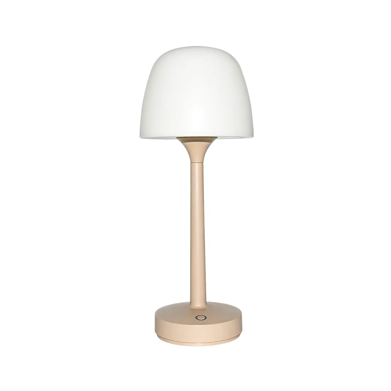 Modern Bedroom water grain Atmosphere Decor Khaki base LED Rechargeable Bedside Touch Type-C Charging Cordless RGB Table lamp