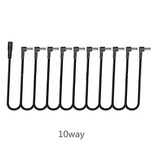 Chuỗi cáp Daisy 1 đến 2, 3, 5, 6, 8, 10 cách, hiệu ứng bàn đạp phụ kiện guitar, bộ chuyển đổi phích cắm 9V DC, dây nguồn 12 Bàn chân thực phẩm cáp bán hàng chính - №6