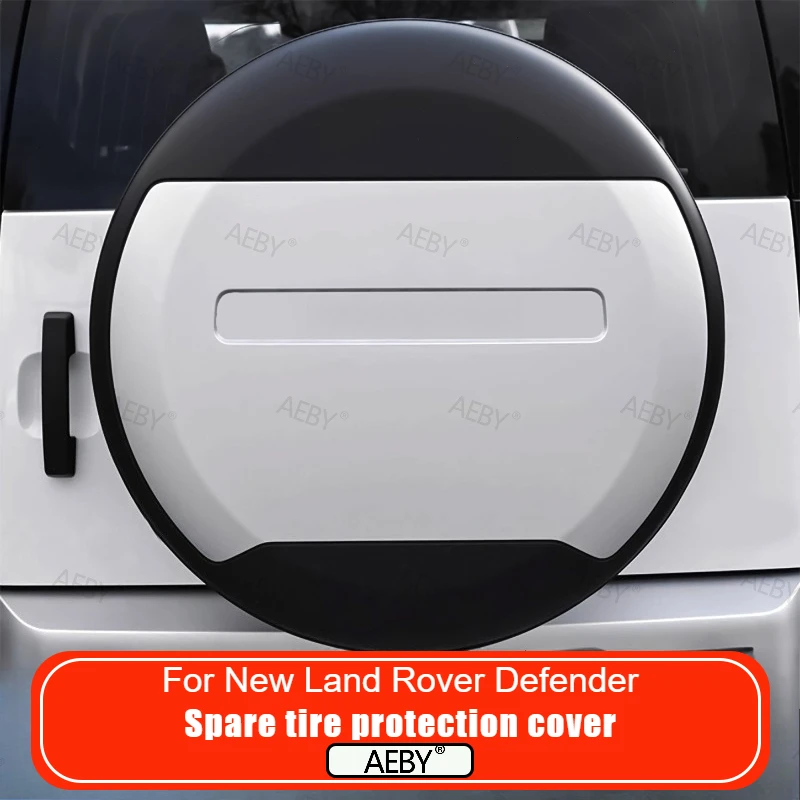 For New Land Rover Defender 2020-2026 Backup tire cover protector Rear mounted spare tire cover guard plate ABS Accessories