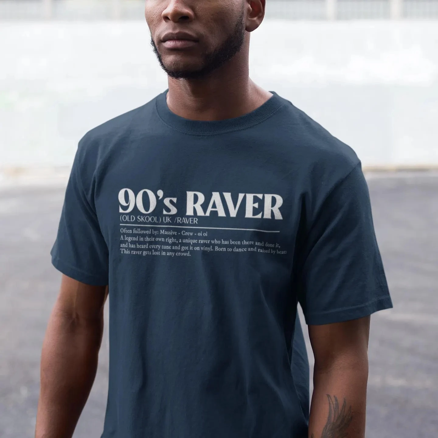 Men's Fashion Trend T-Shirt - High Quality Comfortable and Casual 90s Raver DJ T-Shirt: Retro Techno Acid House Music Tee