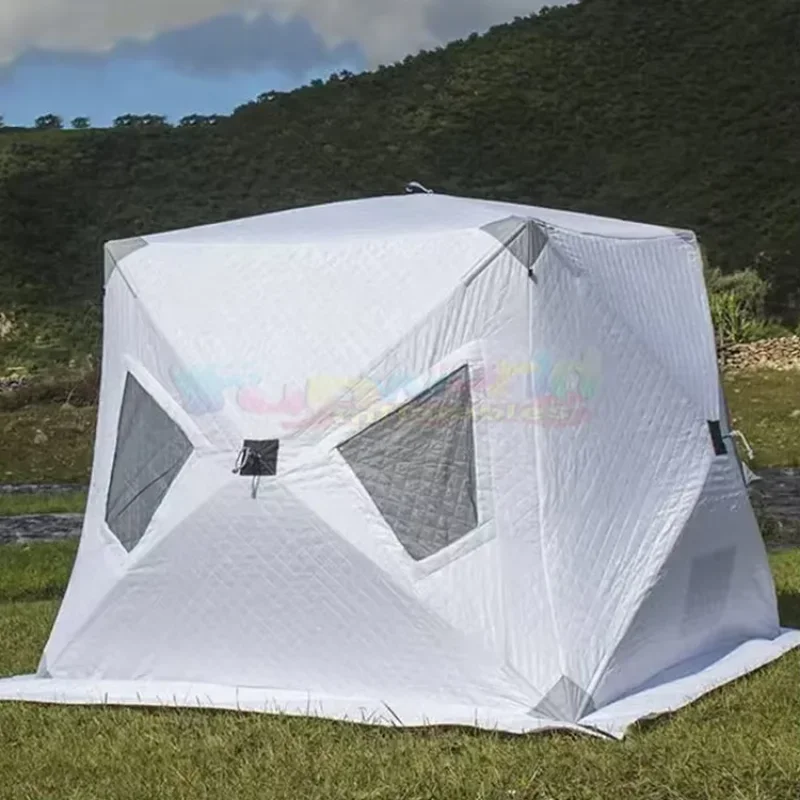 

JWPortable Windproof Camping 4 Person Tents Large Ice Blind Winter Outdoor Waterproof Fishing Carp Cube Tent