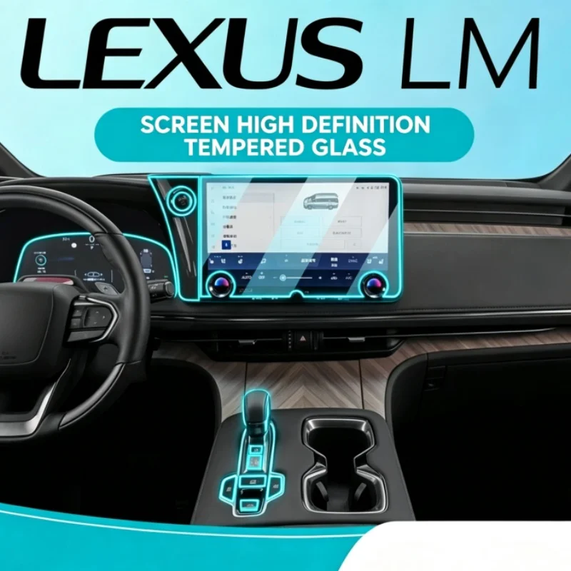 Car Multimedia Dashboard Navigation Transparent Scratch Resistant Superb For Lexus LM350h LM500h 2023 2024 Protective Film