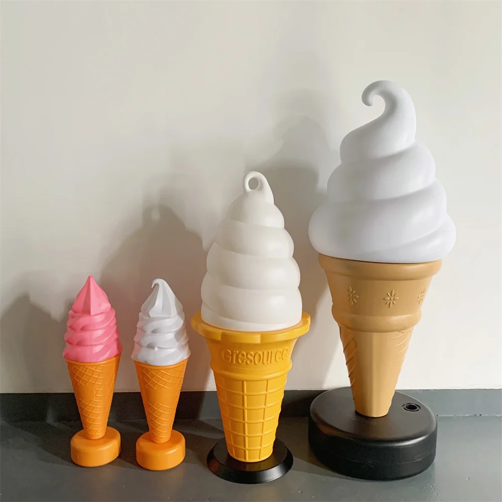 150cm Ice Cream Model Colorful Lig Model Light Dessert Shop Bar Light Bulb Super Large Sculpture Shape Durable Sturdy Exhibition
