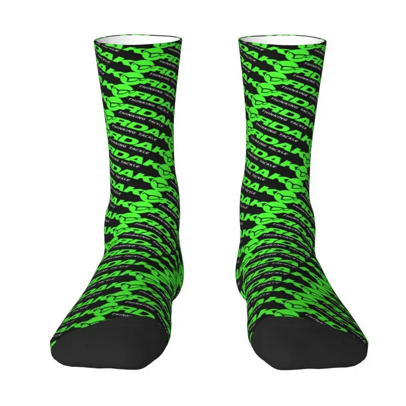 Custom Kawaii Print Korda Fishing Logo Socks for Men Women Stretchy Summer Autumn Winter Fish Carp Fisherman Gift Crew Socks