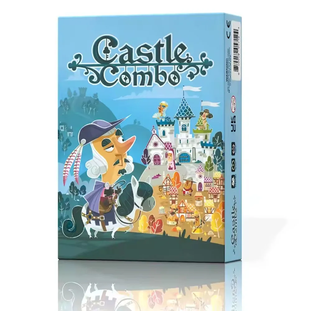 Jogo de tabuleiro combo de castelo, 2-5 jogadores, versão em inglês, jogo de estratégia para festa/família, jogos de cartas de mesa