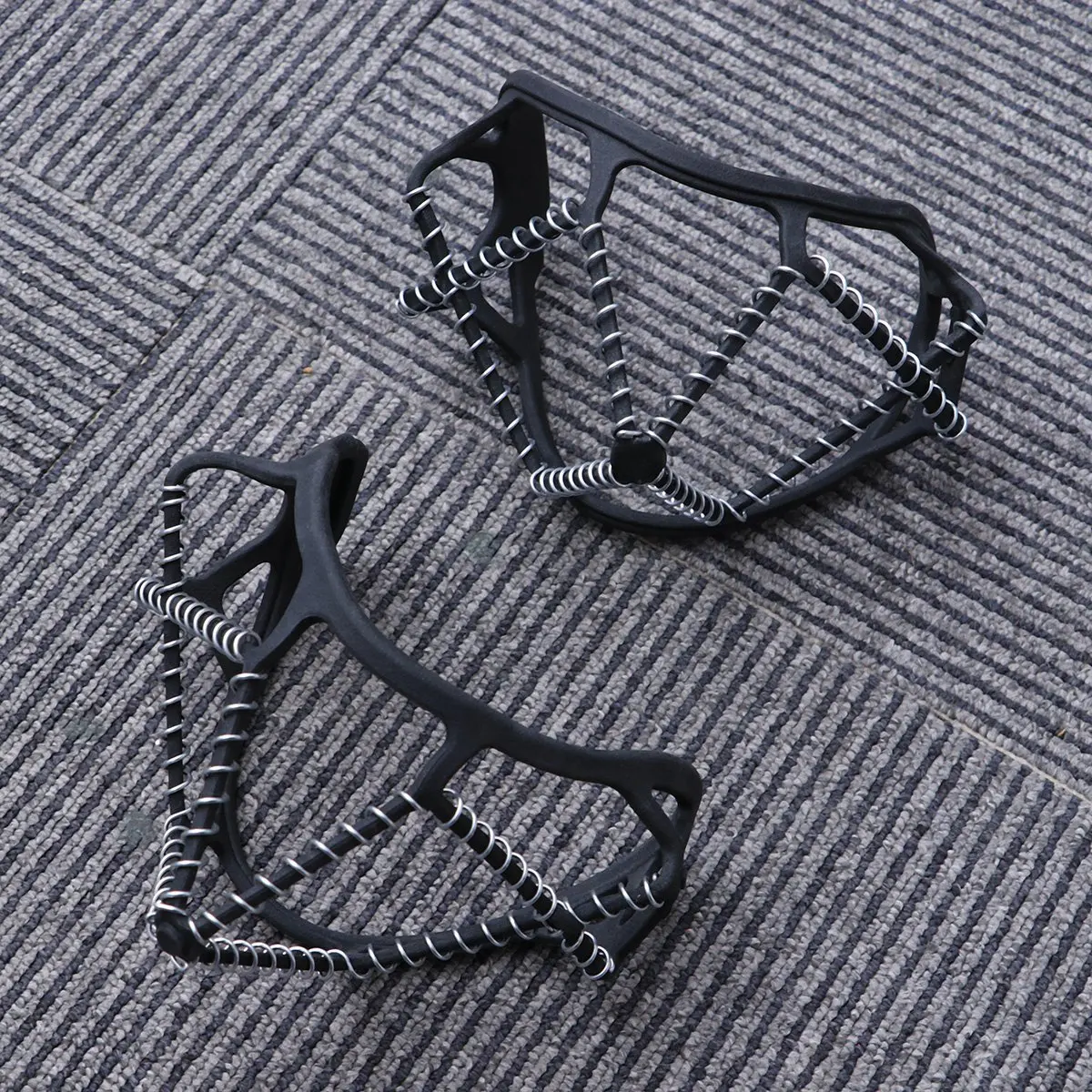 

Crampons Shoes Cover AntiSlip Mountaineering Climbing NonSlip Black Ice Nails Lightweight Storage Clean Boots Sports