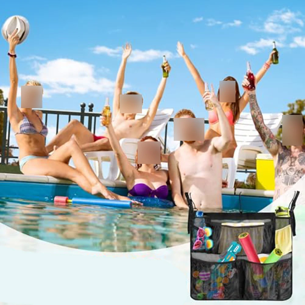 

Adjustable Hooks Pool Basket 60 X 51cm Adjustable Hanging Storage Solution Dimensions 60 X 51cm Five Compartments