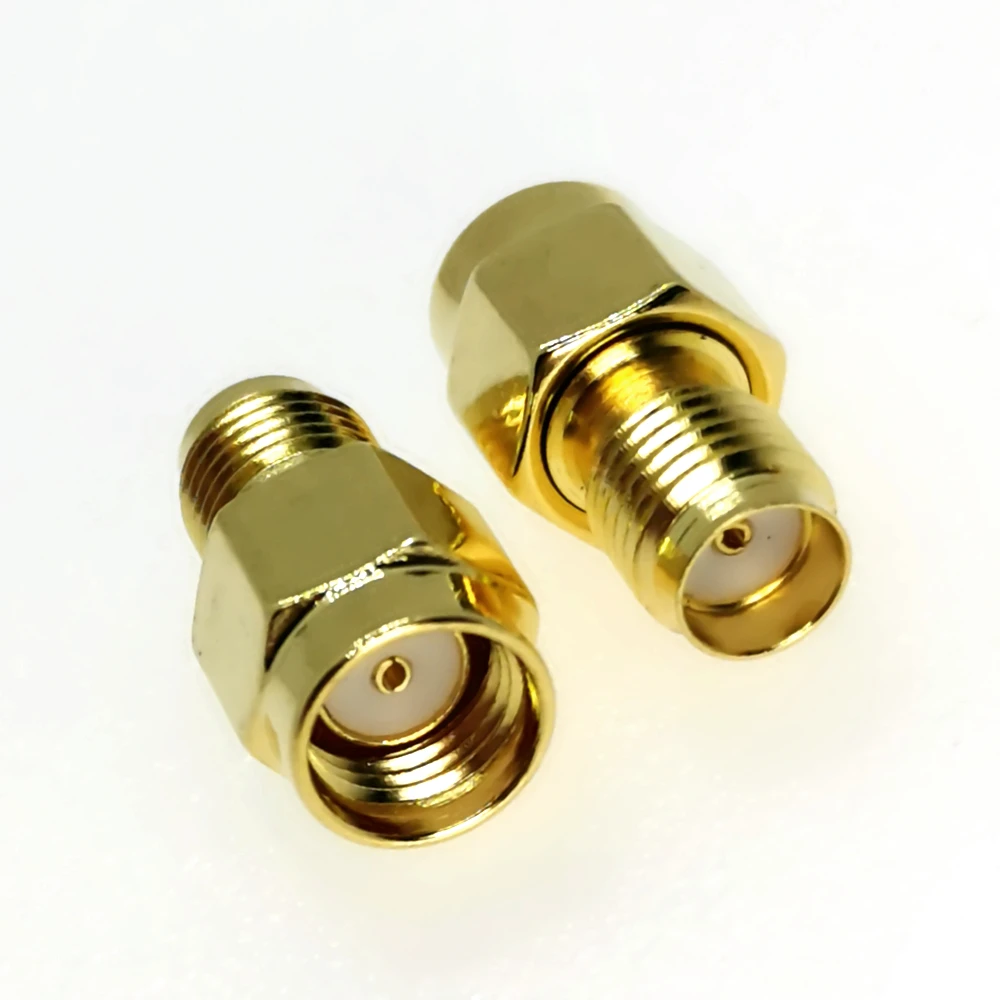 50pcs x Gold-plated copper Coaxial RF adapter SMA Jack TO RP-SMA Plug Socket SMA Female/Male to RP-SMA Plug/Jack RF Coaxial