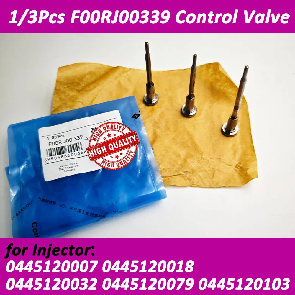 1/3Pcs New Control Valve F00RJ00339 F 00R J00 339 For 0445120007 0445120007 0445120018 0445120079 0445120032 044512010 Injector