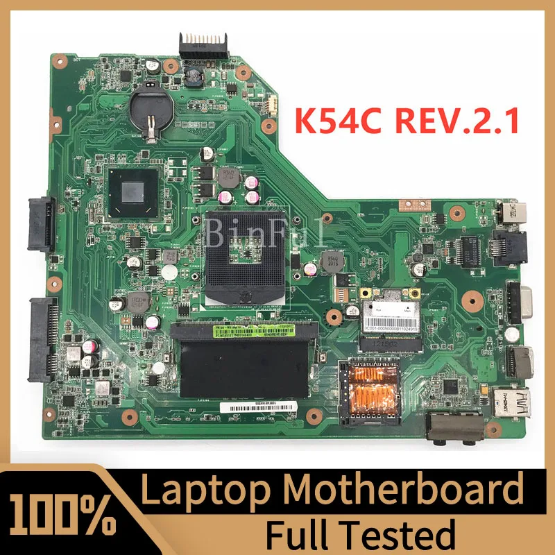 ASUS 노트북 마더보드용 K54C REV.2.1 메인보드, SLJ4P HM65 DDR3 100%, 전체 테스트 완료, 잘 작동