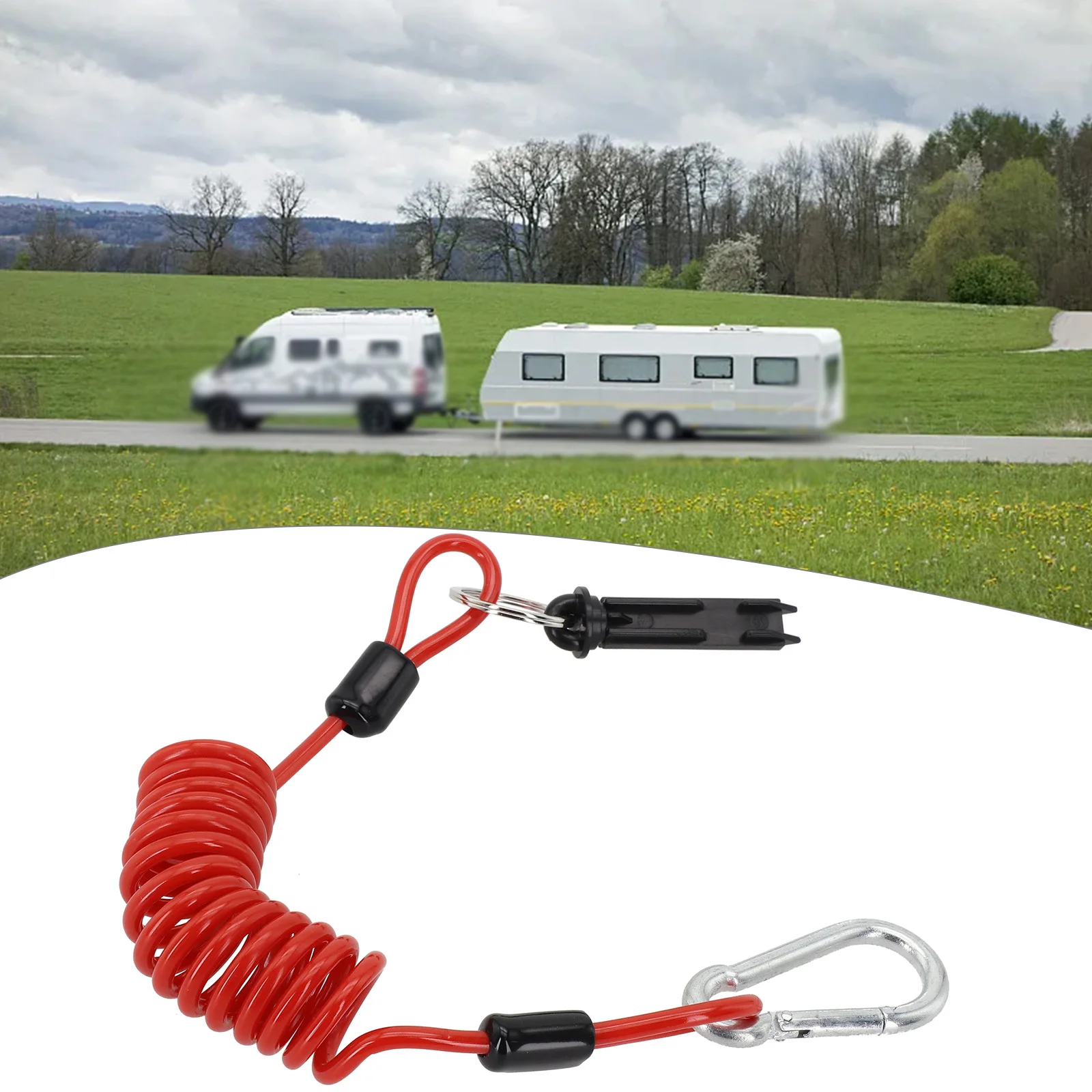 Vervanging Caravan RV Breakaway Kabel Opgerolde Kabel Pin Elektrische Schakelaar Rem Opgerolde Ontwerp Pin Elektrische Schakelaar Rem