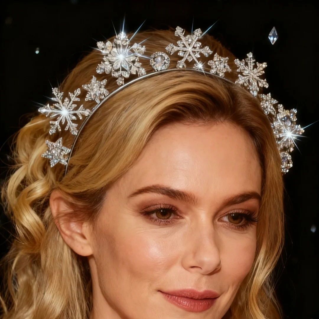 

The new 1pc winter snowflake hair band is perfect for Christmas parties and holiday gifts, and is ideal for women