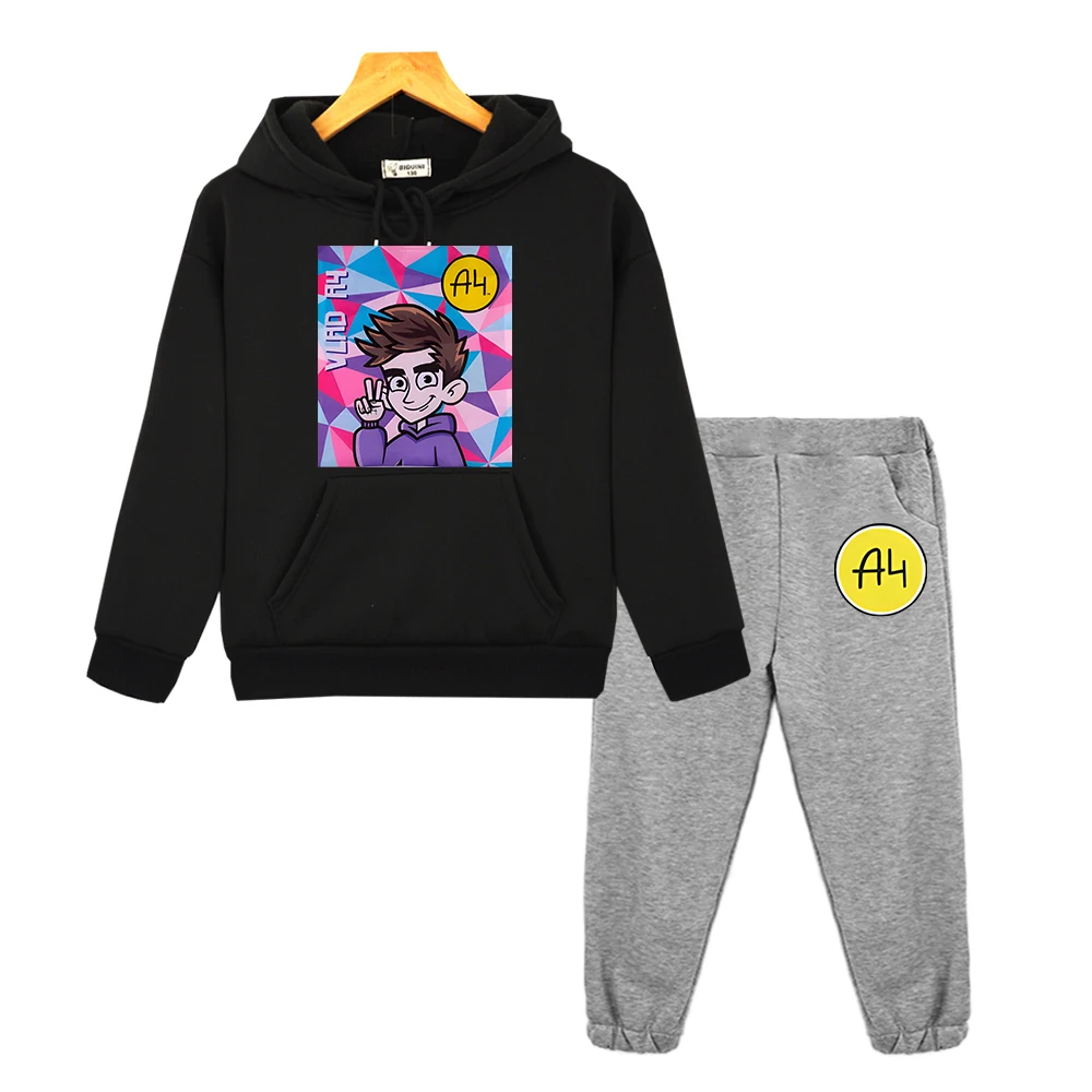 Merch A4 Lamba kids boutique clothes Hooded Sets Sweatshirt Autumn Pullover Jacket Cat A4 Vlad anime hoodie boys girls clothes