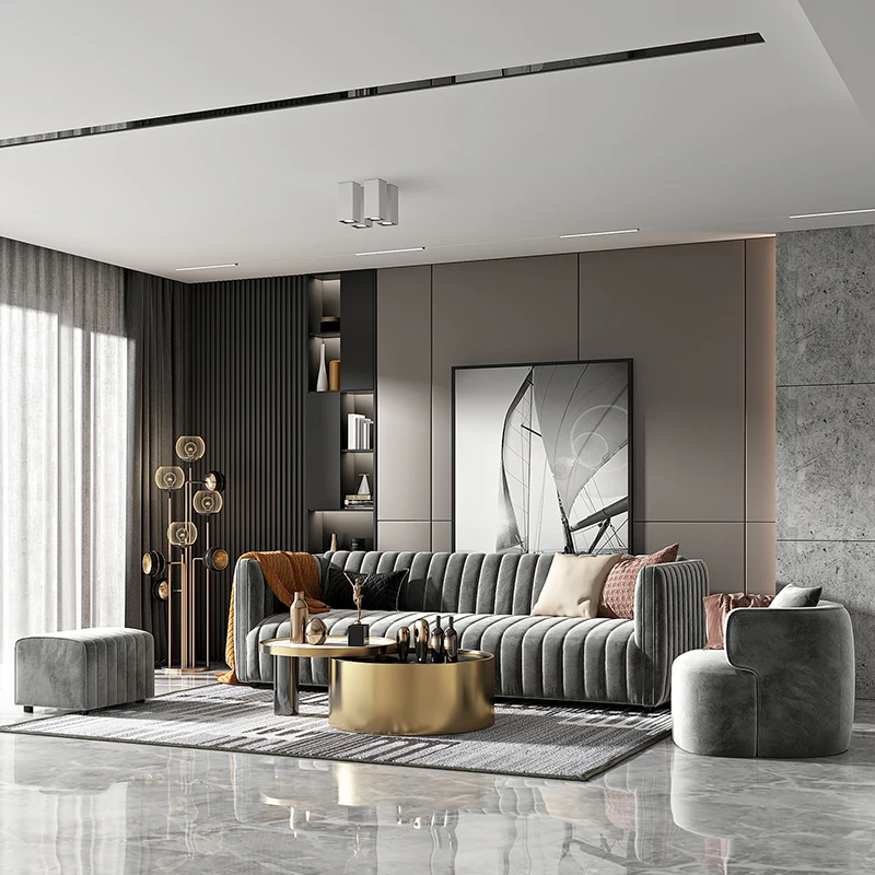 Designer Classic Living Room Sofas Minimalist Soft Modern Living Room Sofas Lounge L Shaped Couch Wohnzimmer Furniture For Home