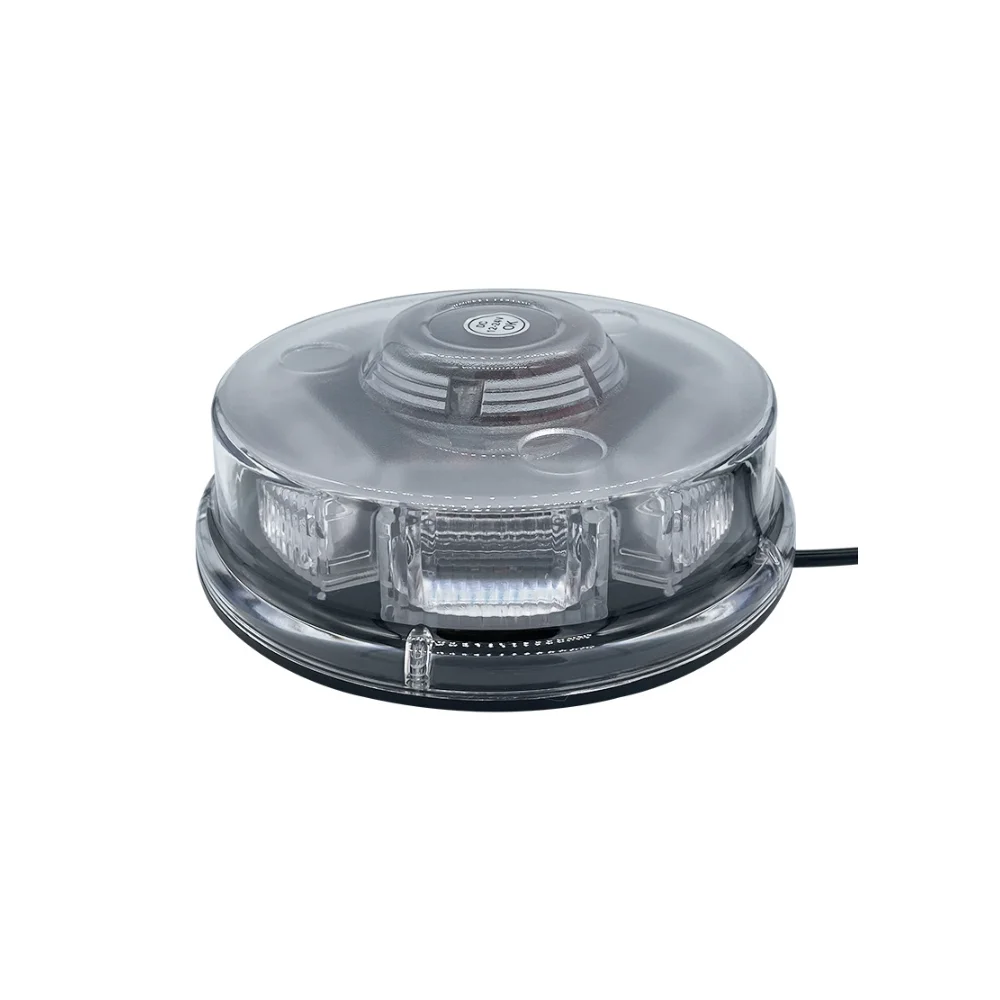 둥근 자석 LED 경고 스트로브: 차량 장착형, 엔지니어링 차량 - 12-24V 범용, 안전 신호등