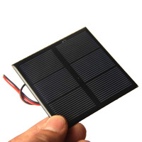 5Pcs/Lot 0.7W Solar Panel with Wire DIY Epoxy Solar Plate 1.5V for Charged 1.2V Battery Garden Light Toys Done Project 70*70MM