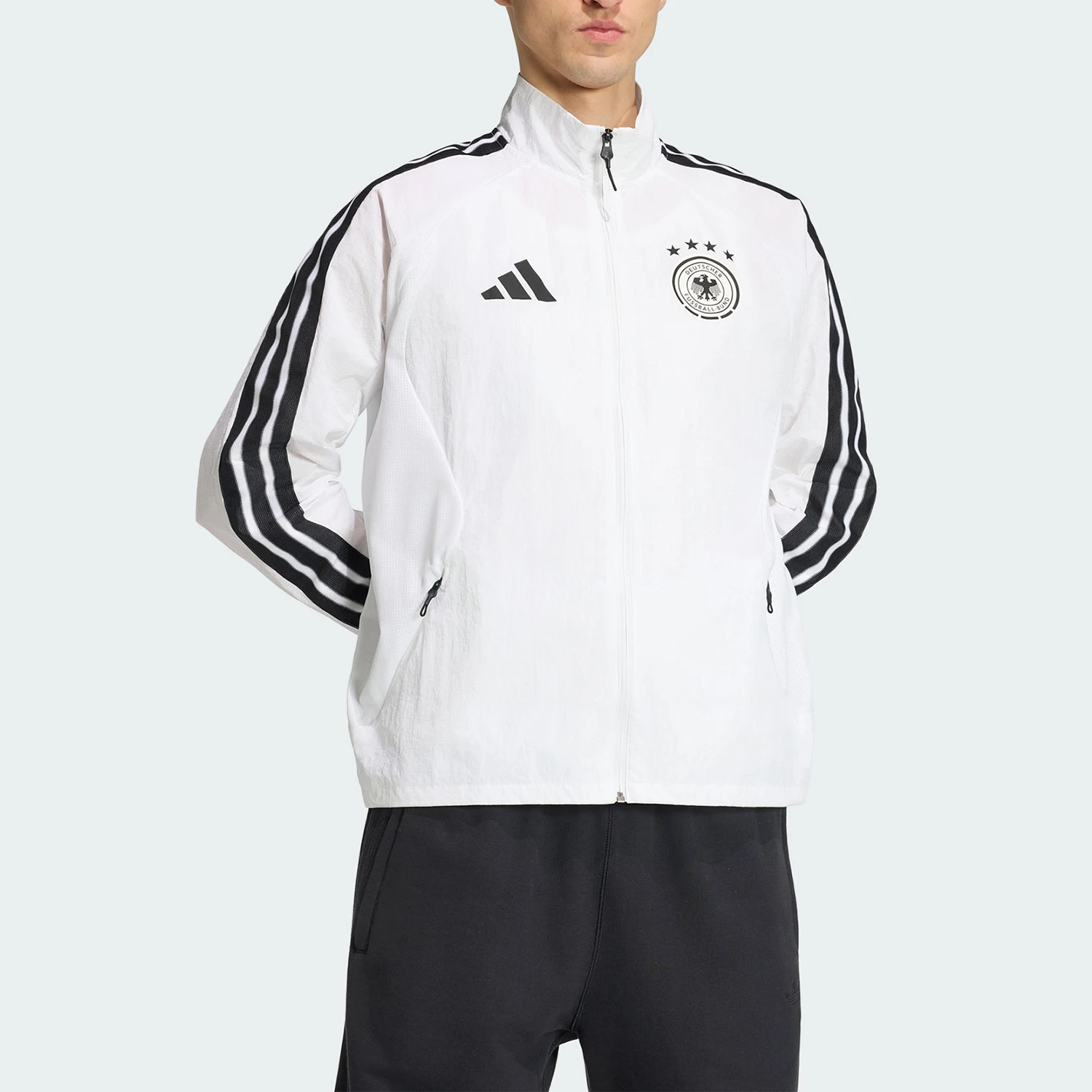 Adidas genuine German team men's football standing collar jacket jacket JZ9339