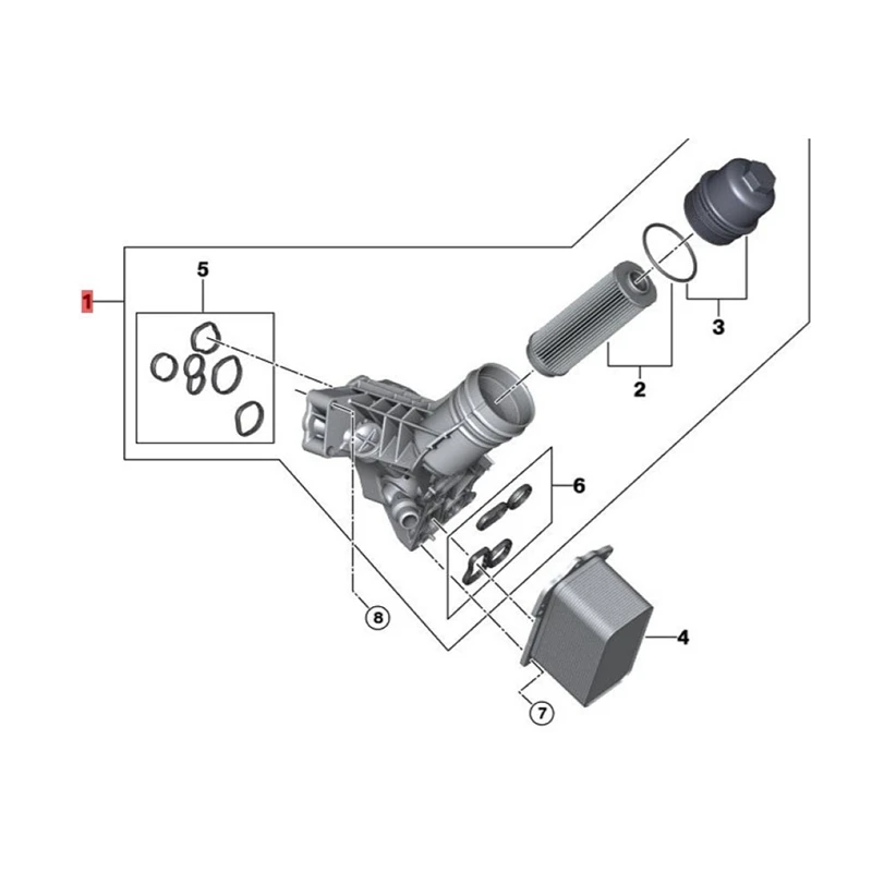 Engine Aluminium Oil Cooler Assembly For BMW 1 2 3 4 6 7 Series F20 F22 F30 F36 G32 G12 2013-2019 Oil Filter Housing