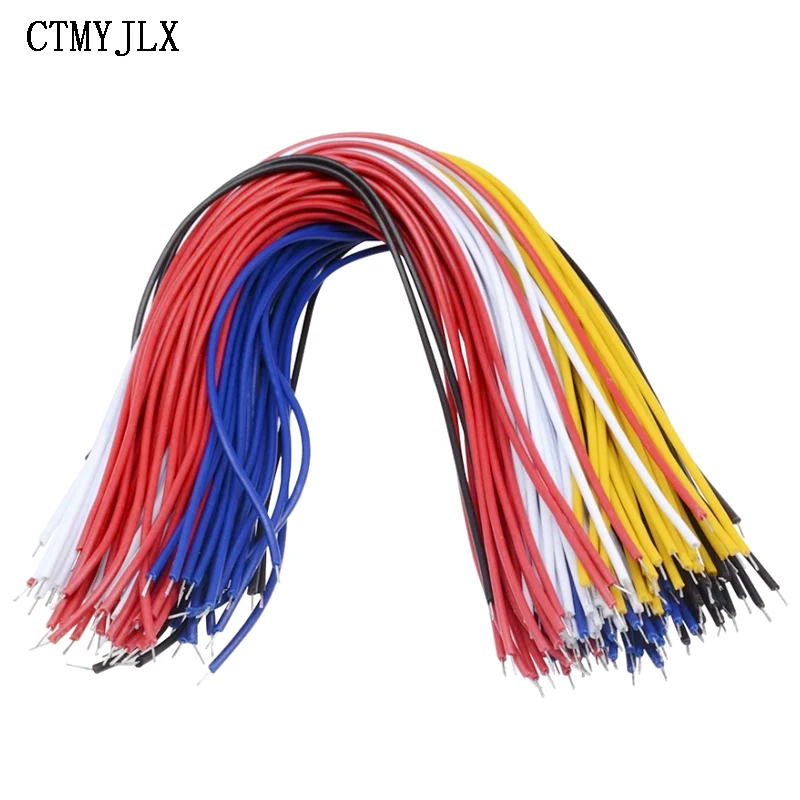 500Pcs Double Head PCB Solder Cable 20CM 26AWG Breadboard Fly Jumper Wire Cable Tin Conductor 5 Color DIY Electronic