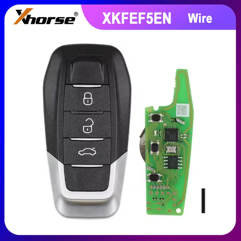 1/2/5 قطعة Xhorse XKFEF5EN FA.LL نوع السلكية مفتاح قابل للطي 3 أزرار مشرق الأسود العالمي مفتاح بعيد #1